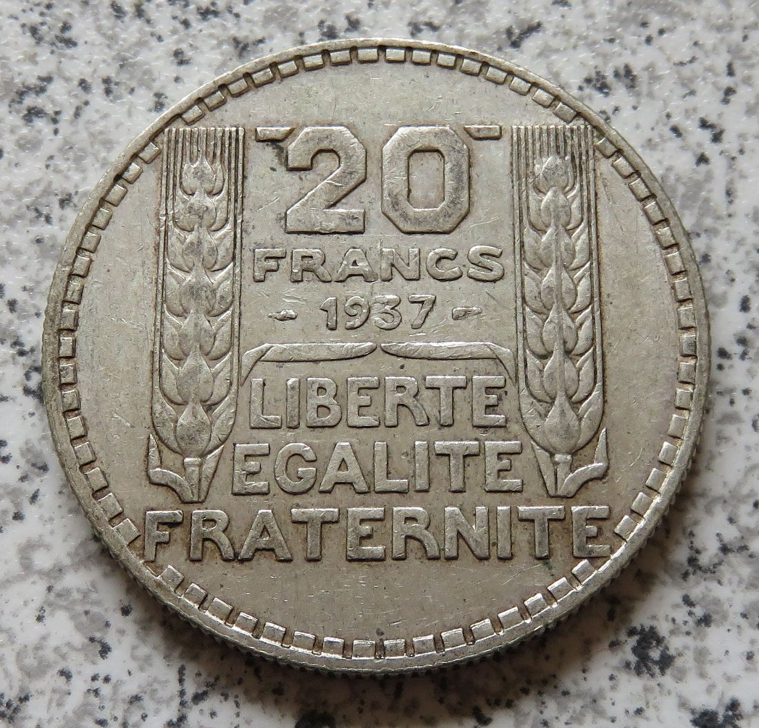  Frankreich 20 Francs 1937   