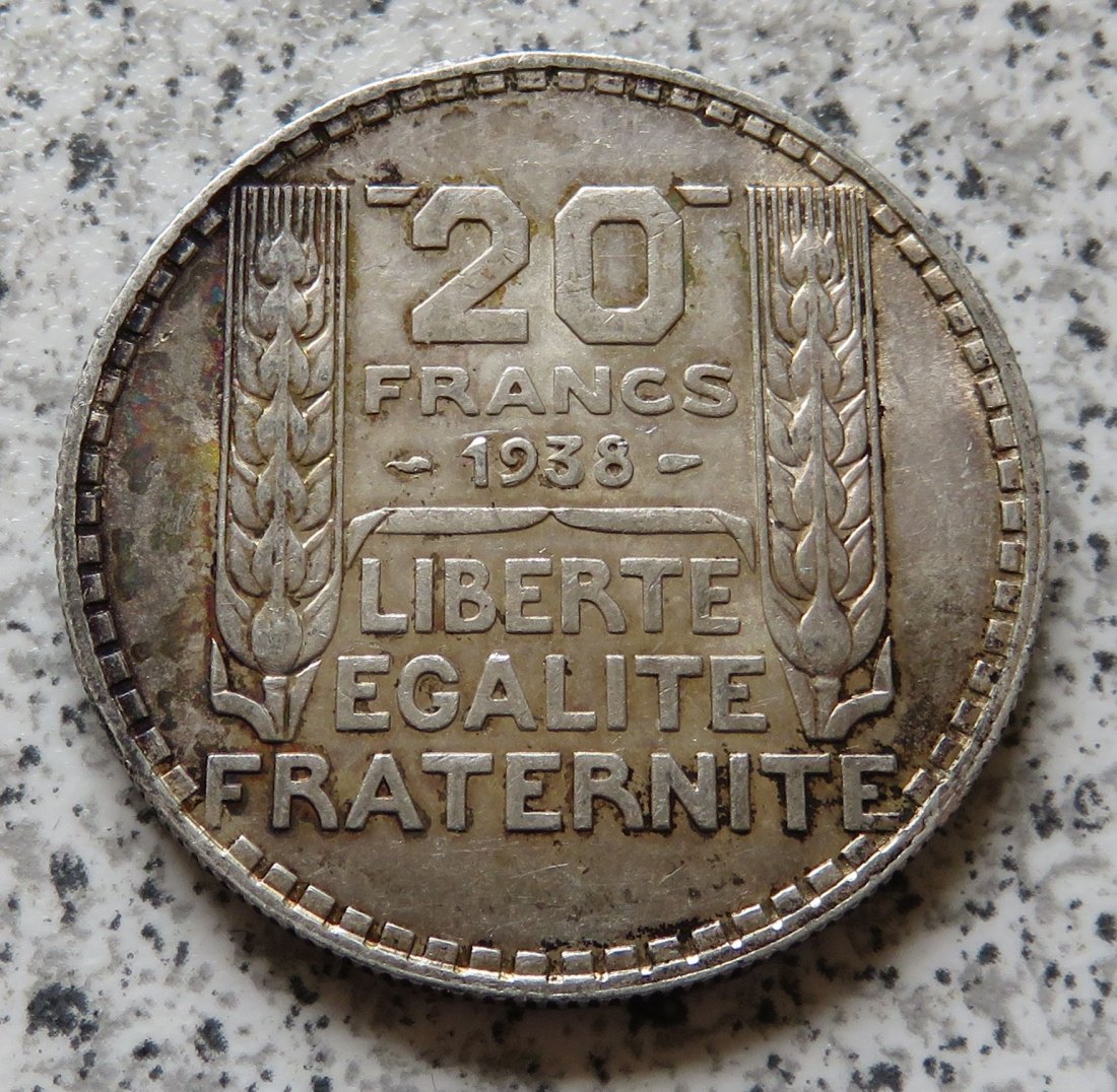 Frankreich 20 Francs 1938   