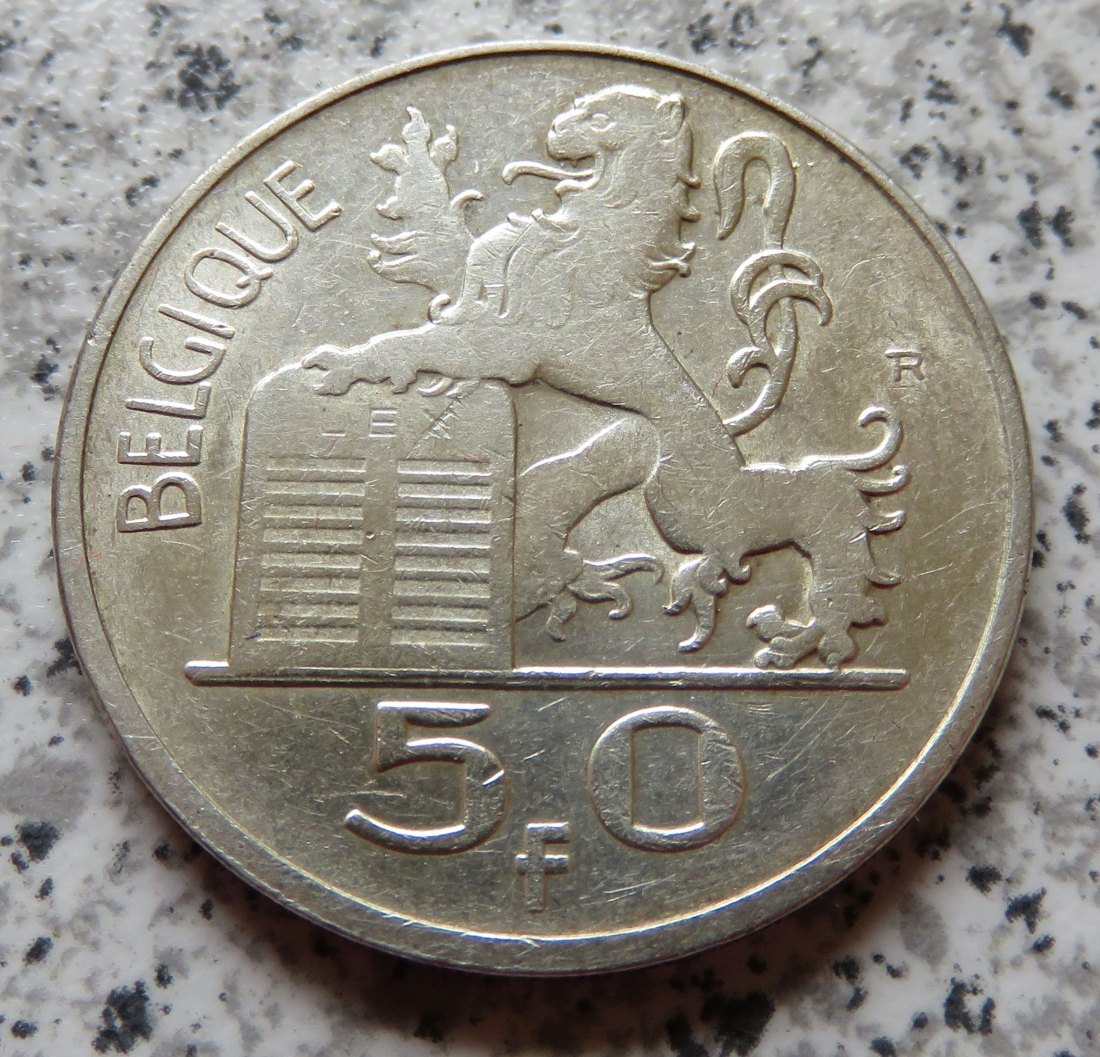  Belgien 50 Francs 1951, französisch   