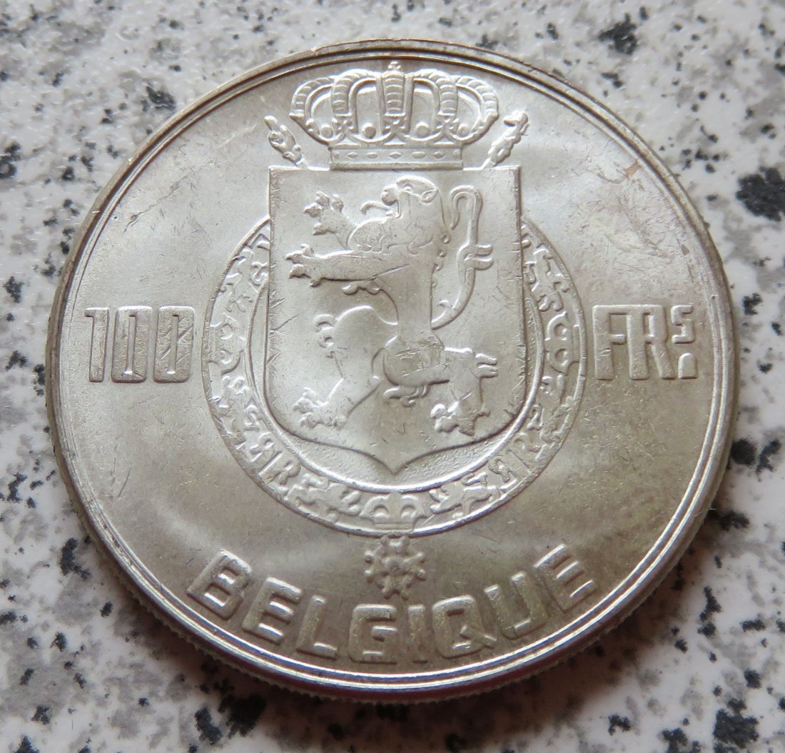  Belgien 100 Francs 1954, französisch   