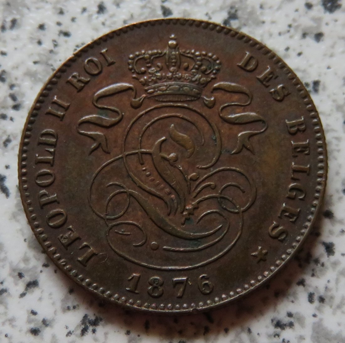  Belgien 2 Centimes 1876   