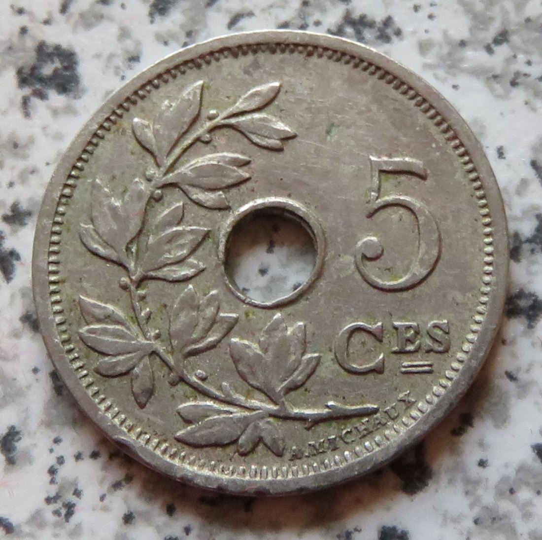  Belgien 5 Centimes 1902, französisch   