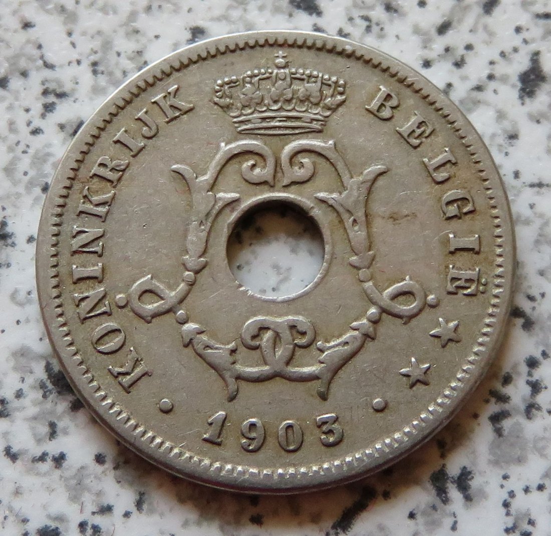  Belgien 10 Centimes 1903, flämisch   