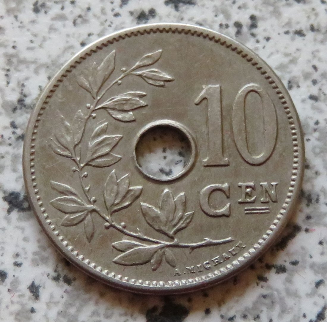  Belgien 10 Centimes 1906, flämisch   