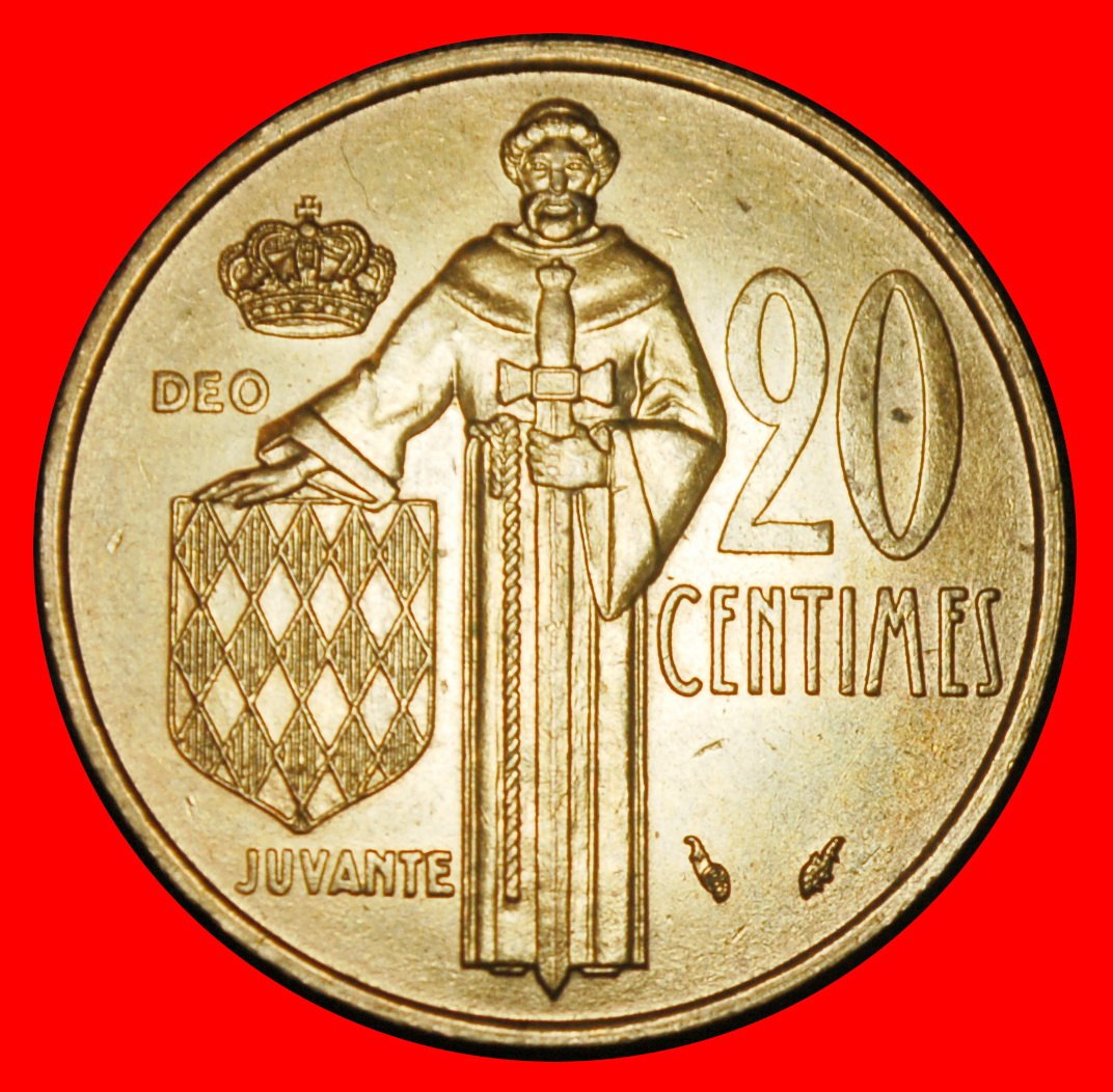  Ⰶ FRANCE (1962-1995): MONACO ★ 20 CENTIMES 1978 UNC MINT LUSTRE! ★LOW START ★ NO RESERVE!   