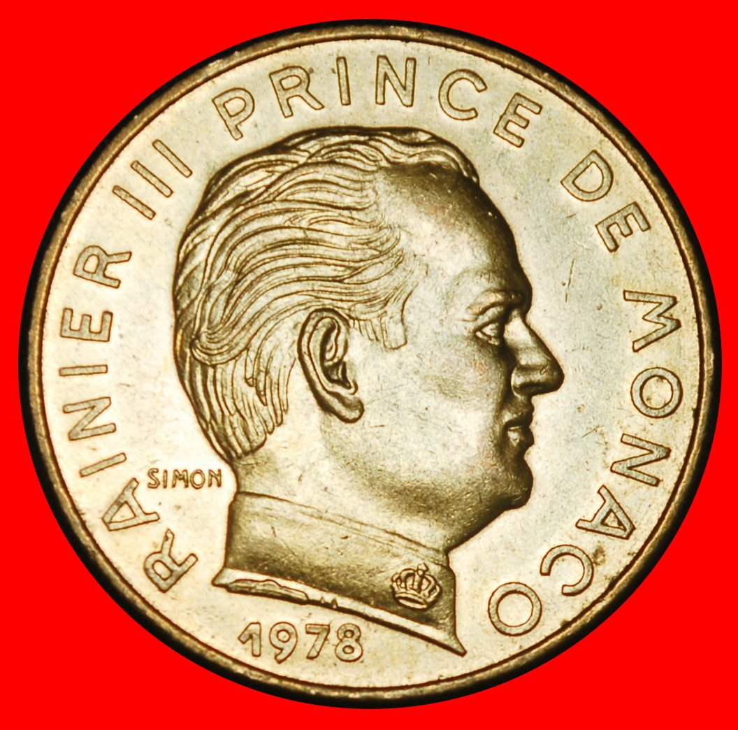  Ⰶ FRANCE (1962-1995): MONACO ★ 20 CENTIMES 1978 UNC MINT LUSTRE! ★LOW START ★ NO RESERVE!   