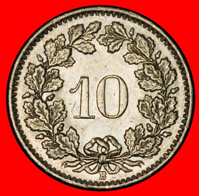  Ⰶ LIBERTY (1879-2025): SWITZERLAND ★ 10 RAPPEN 1964B! DIES I+A! MINT LUSTRE!★LOW START ★ NO RESERVE!   