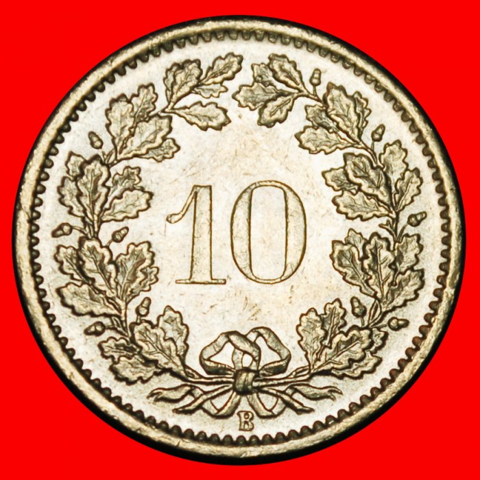  Ⰶ LIBERTY (1879-2025): SWITZERLAND ★ 10 RAPPEN 1968B! DIES I+B! MINT LUSTRE!★LOW START ★ NO RESERVE!   