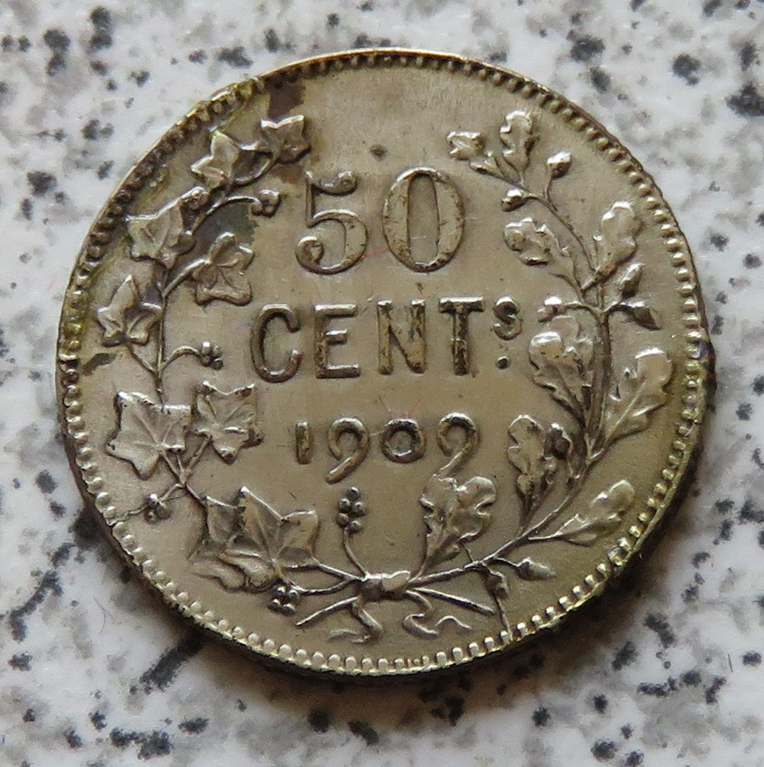  Belgien 50 Centimes 1909, französisch   
