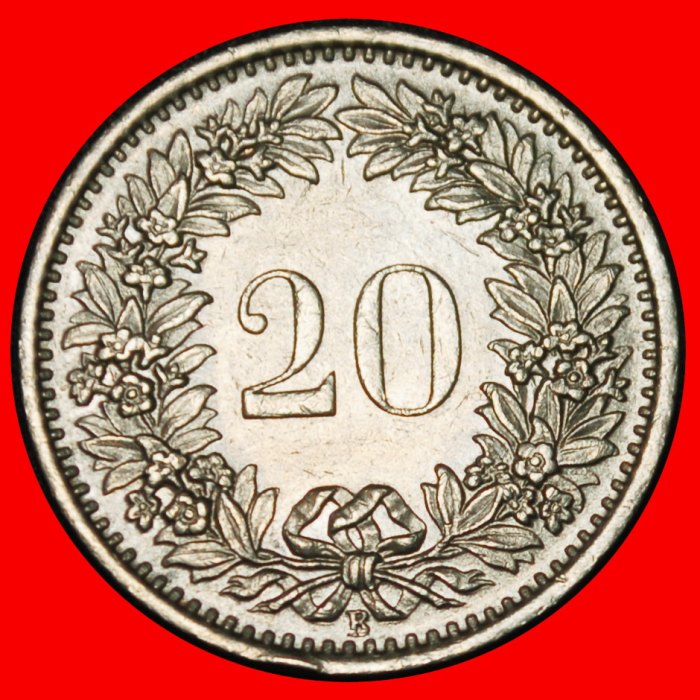  Ⰶ FREIHEIT (1881-2025): SCHWEIZ ★ 20 RAPPEN 1968B! STEMPEL I+A! ★OHNE VORBEHALT!   