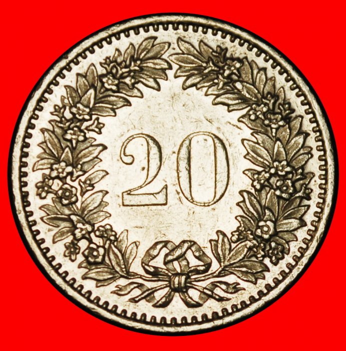  Ⰶ LIBERTY (1881-2025): SWITZERLAND ★ 20 RAPPEN 1981! DIES I+A! MINT LUSTRE!★LOW START ★ NO RESERVE!   