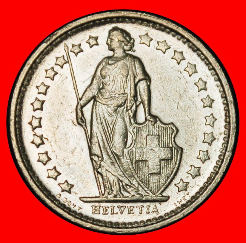  Ⰶ WITHOUT STAR 1875-2025:SWITZERLAND★1/2 FRANC 1973 UNCOMMON★DIES I+B★LUSTRE★LOW START ★ NO RESERVE!   