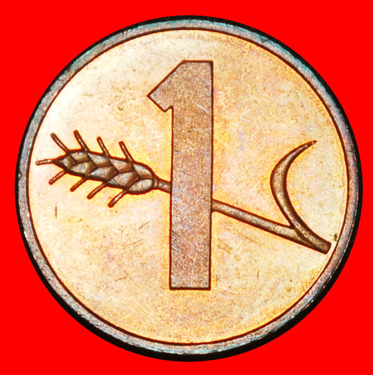 Ⰶ WHEAT SPRIG 1948-2006: SWITZERLAND★1 RAPPEN 1978★DIES II+C★UNC MINT LUSTRE★LOW START ★ NO RESERVE!
