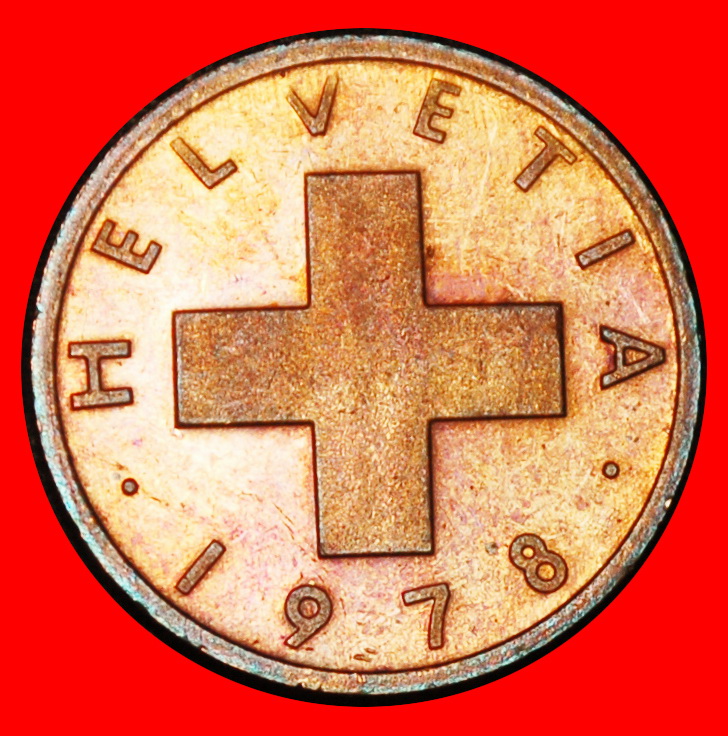  Ⰶ WHEAT SPRIG 1948-2006: SWITZERLAND★1 RAPPEN 1978★DIES II+C★UNC MINT LUSTRE★LOW START ★ NO RESERVE!   