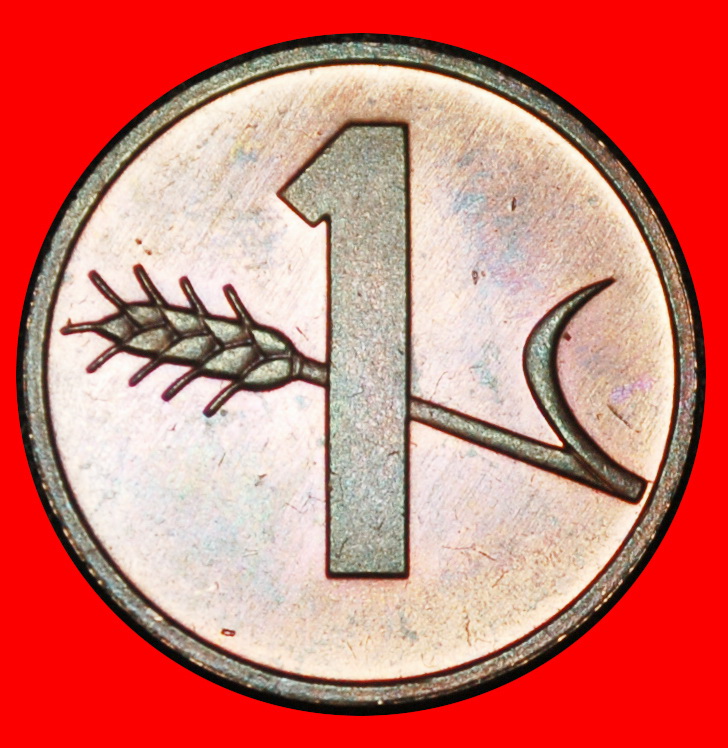 Ⰶ WHEAT SPRIG 1948-2006: SWITZERLAND★1 RAPPEN 1980★DIES II+C★UNC MINT LUSTRE★LOW START ★ NO RESERVE!