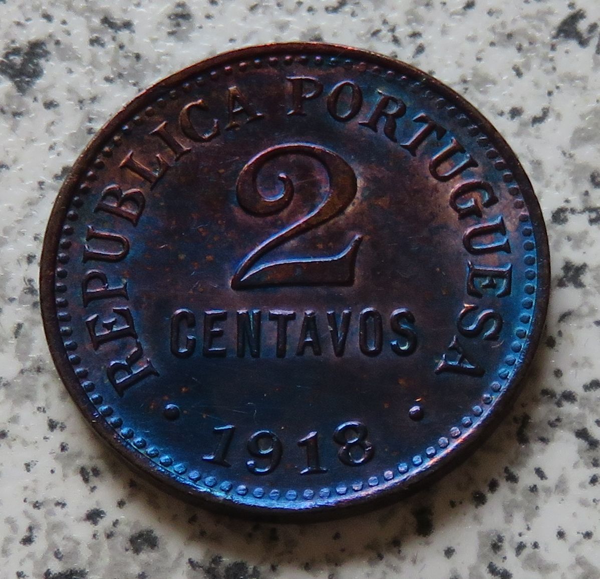  Portugal 2 Centavos 1918   