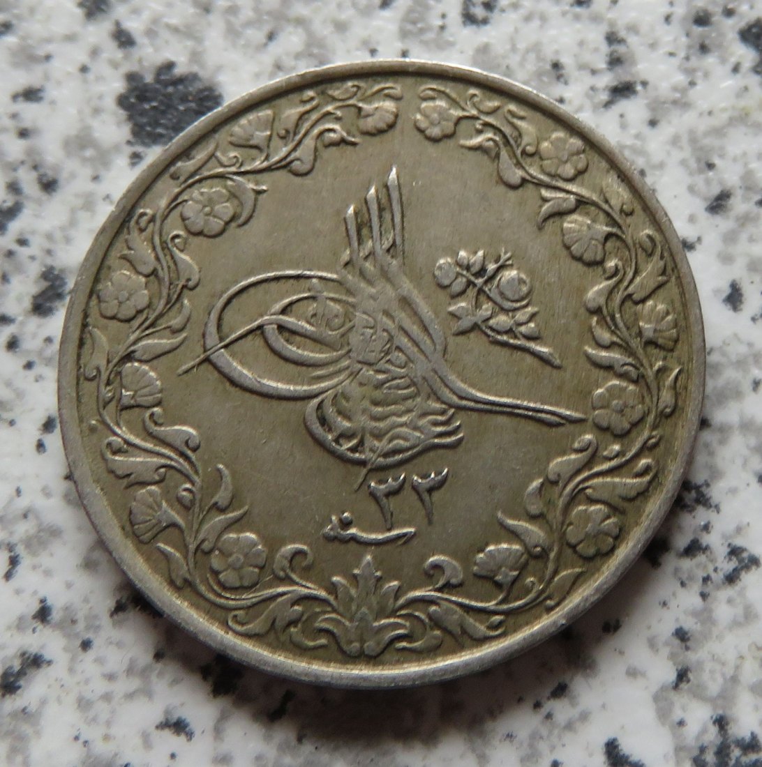  Ägypten 5/10 Qirsh AH 1293/33 (1907 H)   