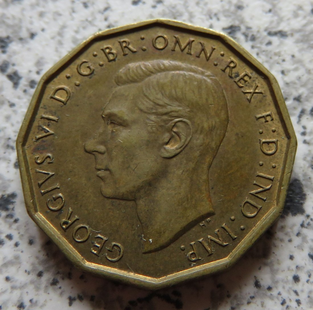  Großbritannien 3 Pence 1938, Erhaltung   
