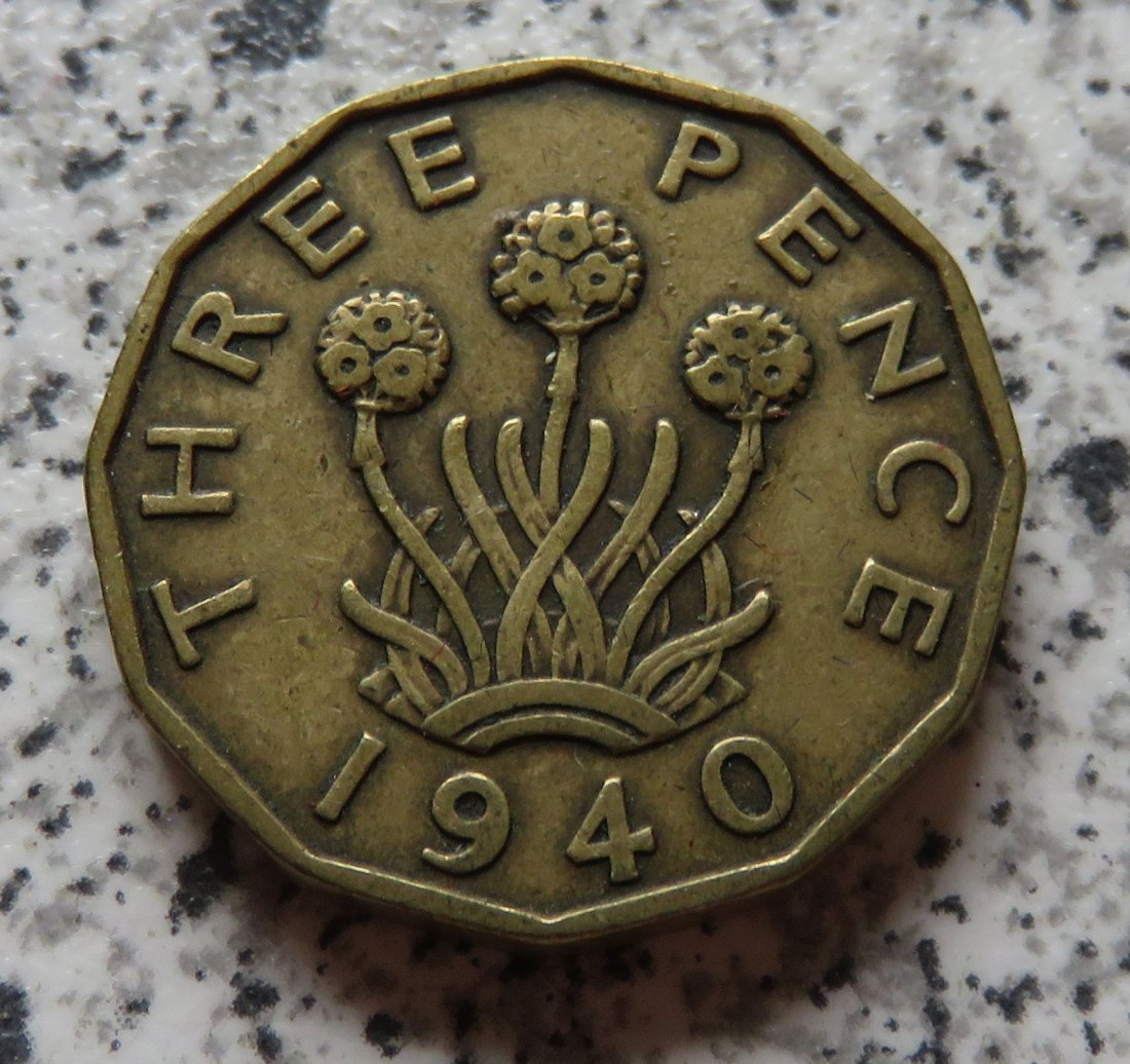  Großbritannien 3 Pence 1940   