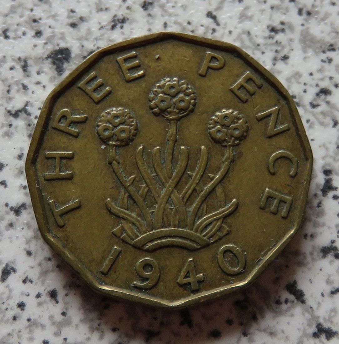  Großbritannien 3 Pence 1940   