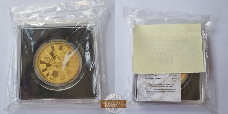  Tschad 5000 Francs Heiliger Geist 1/200 Unze MM-Frankfurt Feingold: 0,155g   