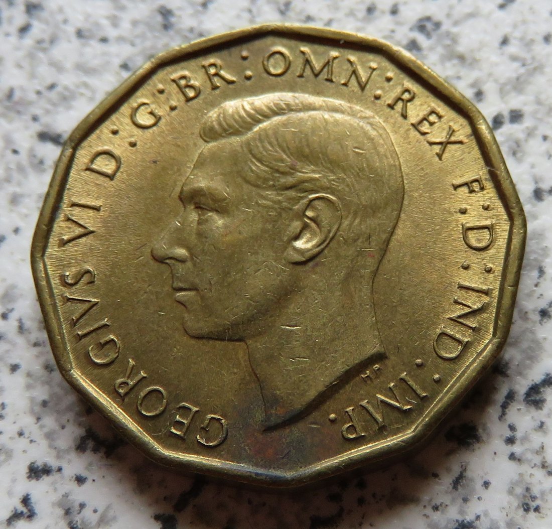  Großbritannien 3 Pence 1942, Erhaltung   