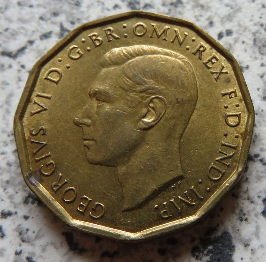  Großbritannien 3 Pence 1943, Erhaltung   