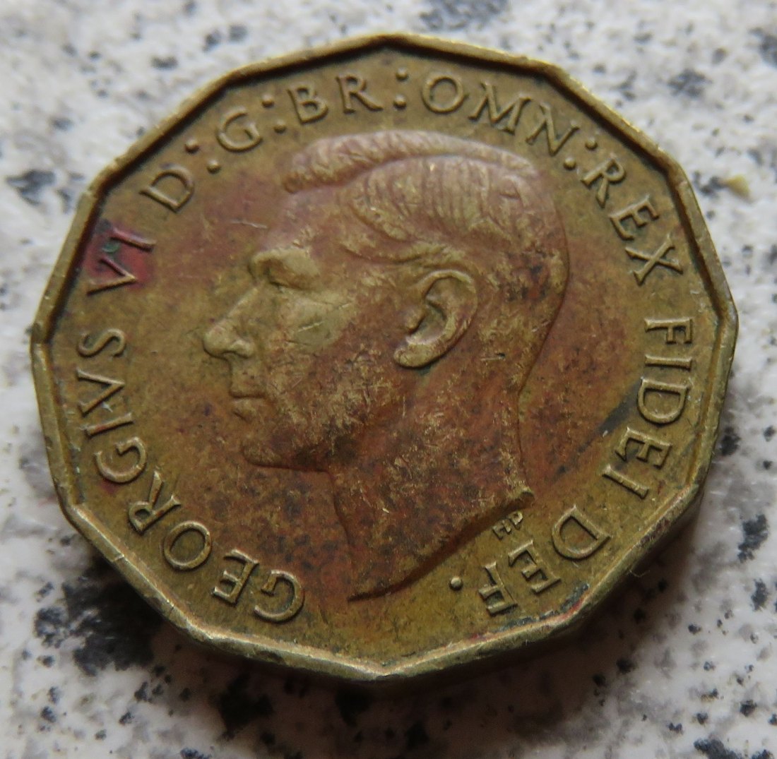  Großbritannien 3 Pence 1950   