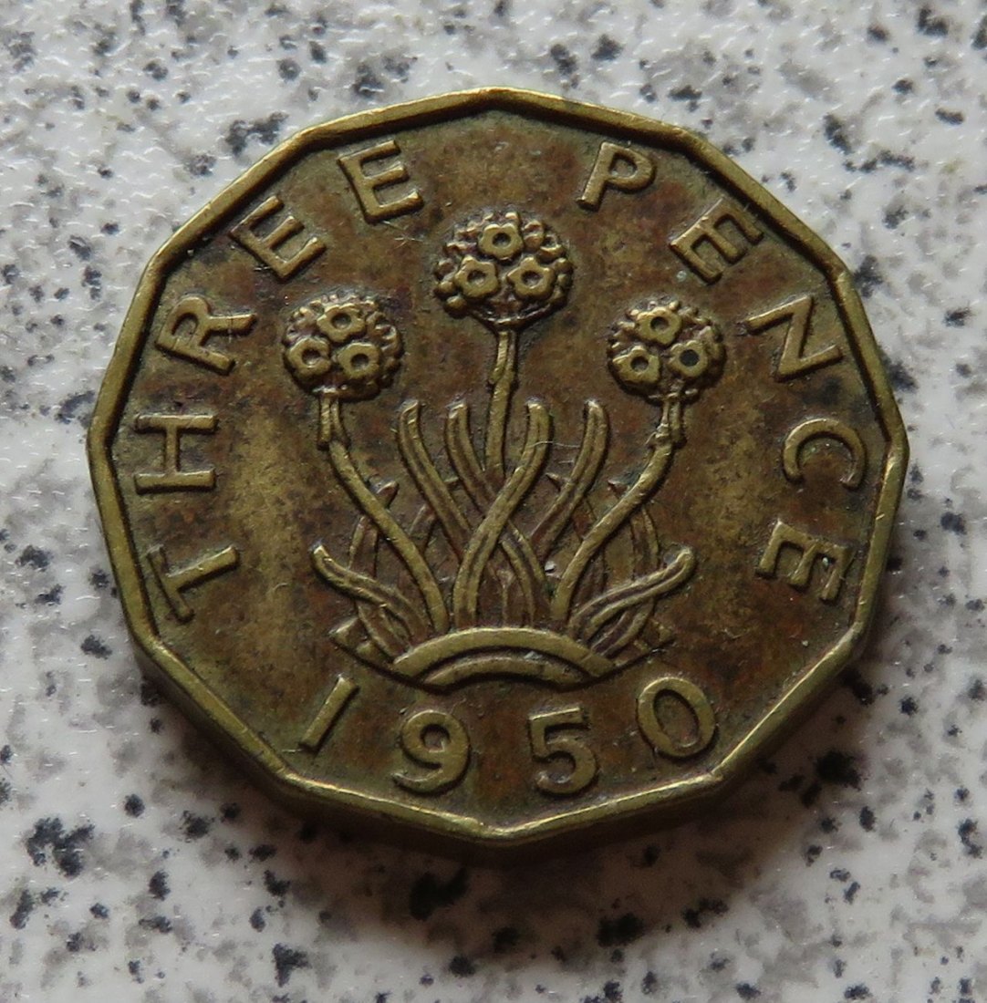  Großbritannien 3 Pence 1950   