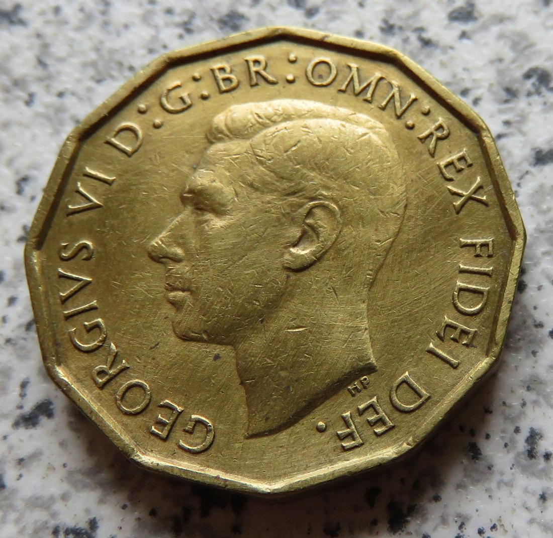 Großbritannien 3 Pence 1952   