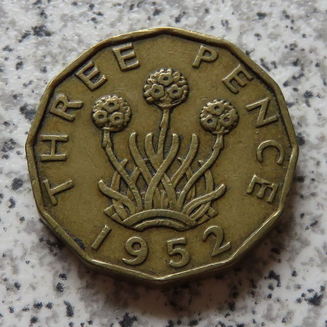  Großbritannien 3 Pence 1952   