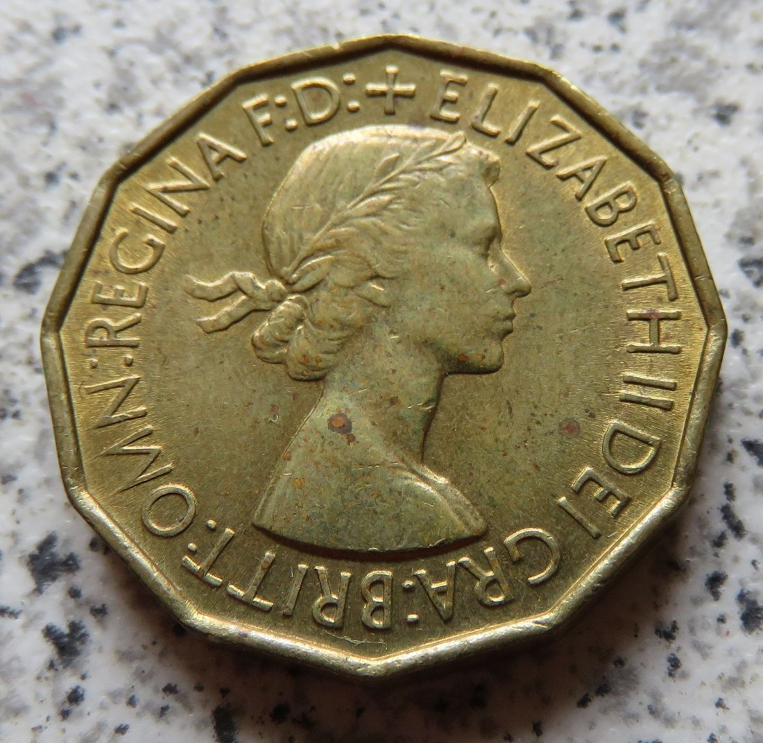  Großbritannien 3 Pence 1953   