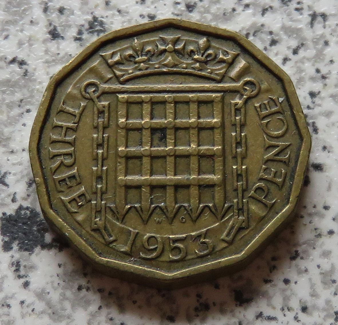  Großbritannien 3 Pence 1953   