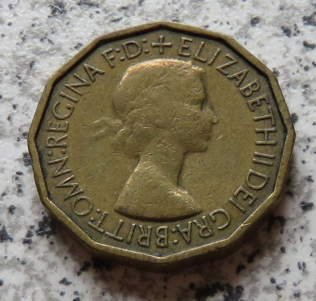  Großbritannien 3 Pence 1953   