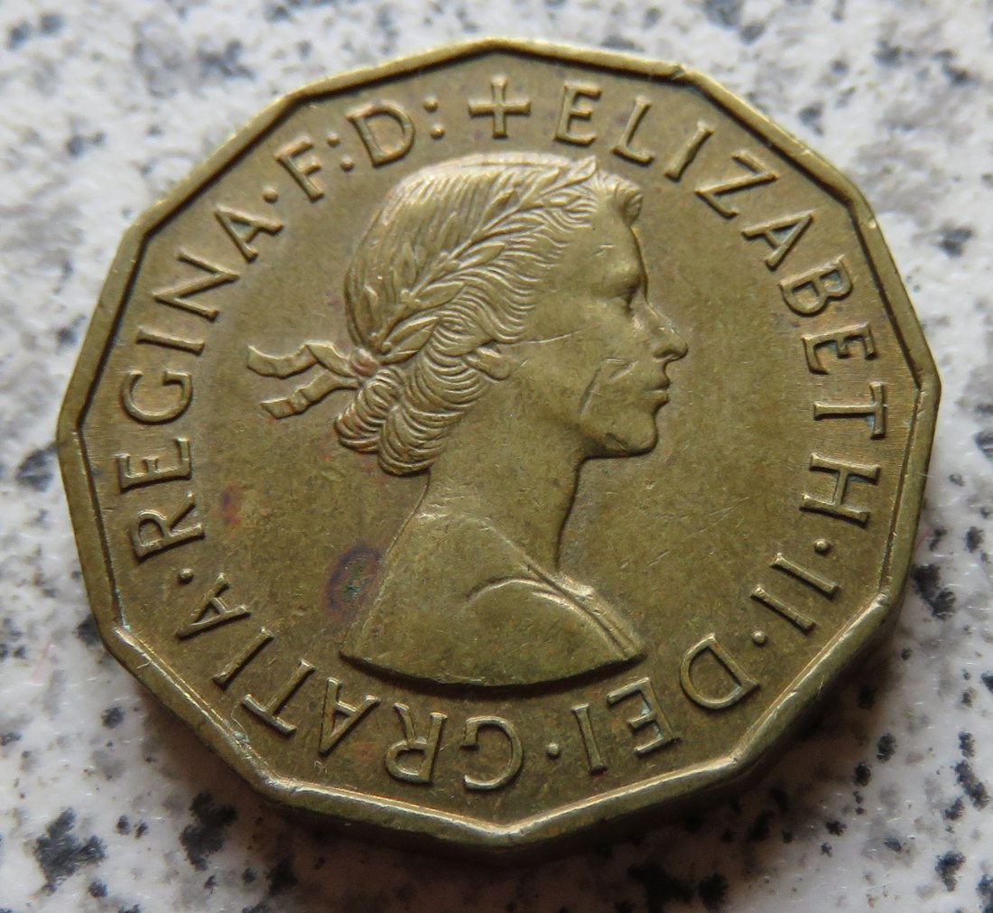  Großbritannien 3 Pence 1956   