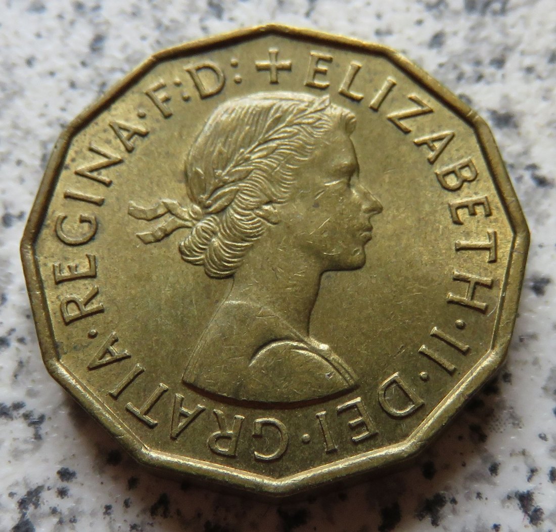  Großbritannien 3 Pence 1958   