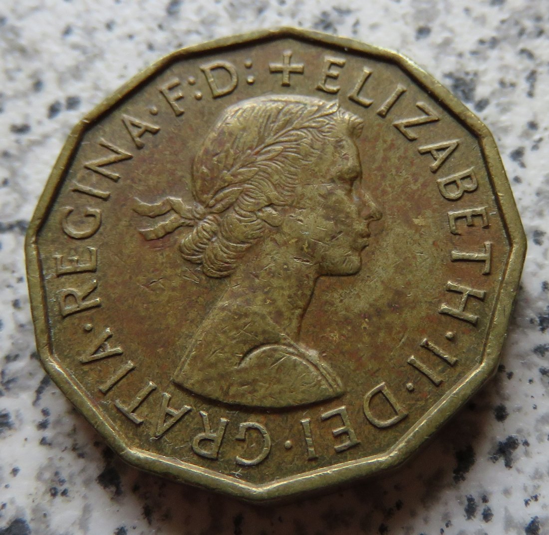  Großbritannien 3 Pence 1958   