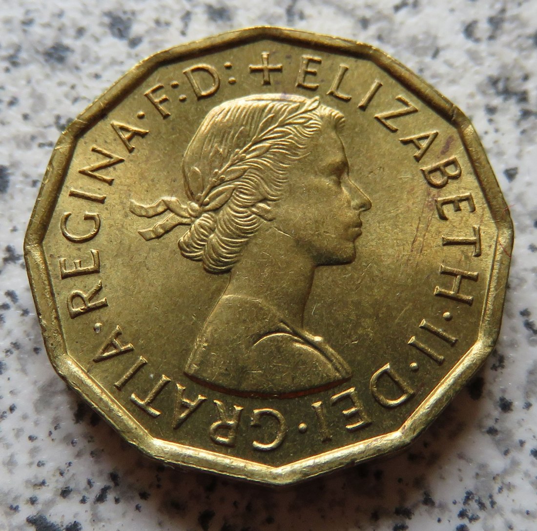  Großbritannien 3 Pence 1961   