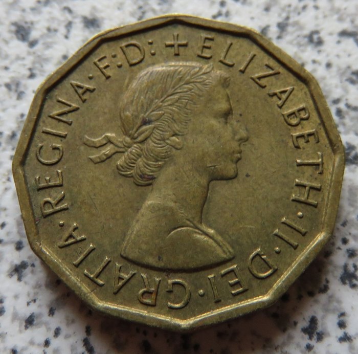  Großbritannien 3 Pence 1961   