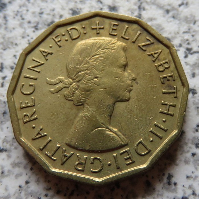  Großbritannien 3 Pence 1962   