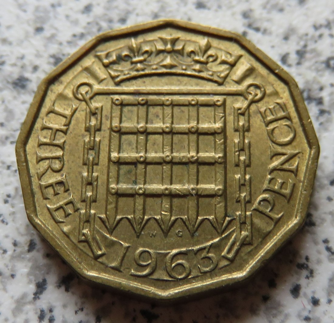  Großbritannien 3 Pence 1963   