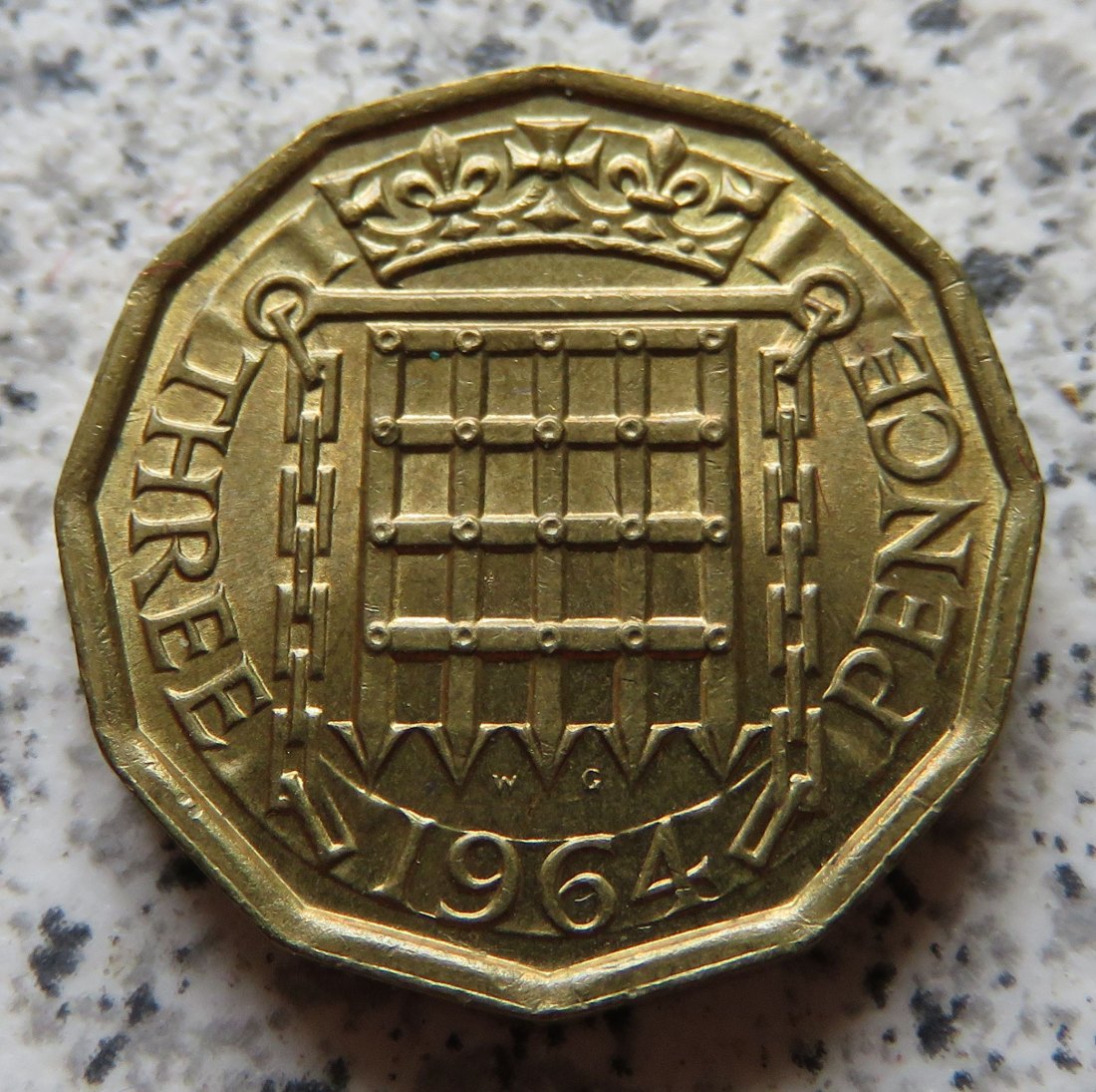  Großbritannien 3 Pence 1964   
