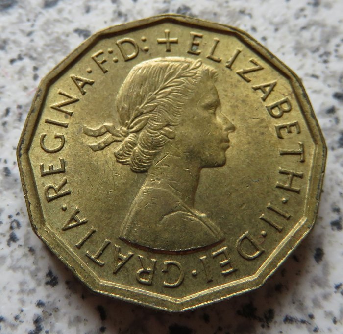  Großbritannien 3 Pence 1966   
