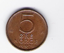  Norwegen 5 Öre 1974 Bro Schön Nr.66 (D6/161)   