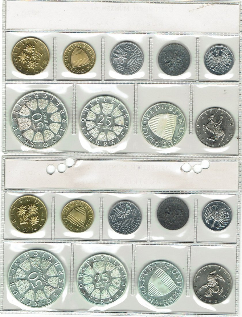  SZAIVERT 2. REPUBLIK ÖSTERREICH PP SET 2 STÜCK 1970 1971 AUSTRIA PROOF   