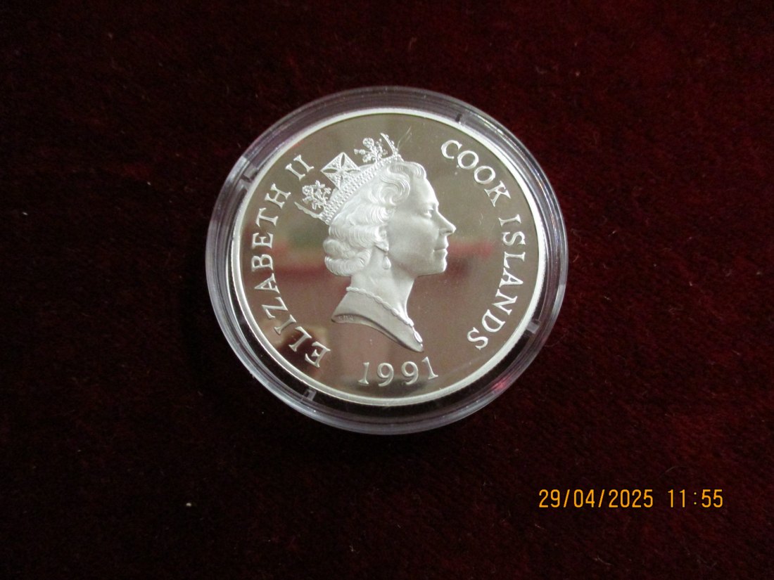  Münze 50 Dollars Cook Islands 1991 Wildlife ca. 18,5g fein /1101211   