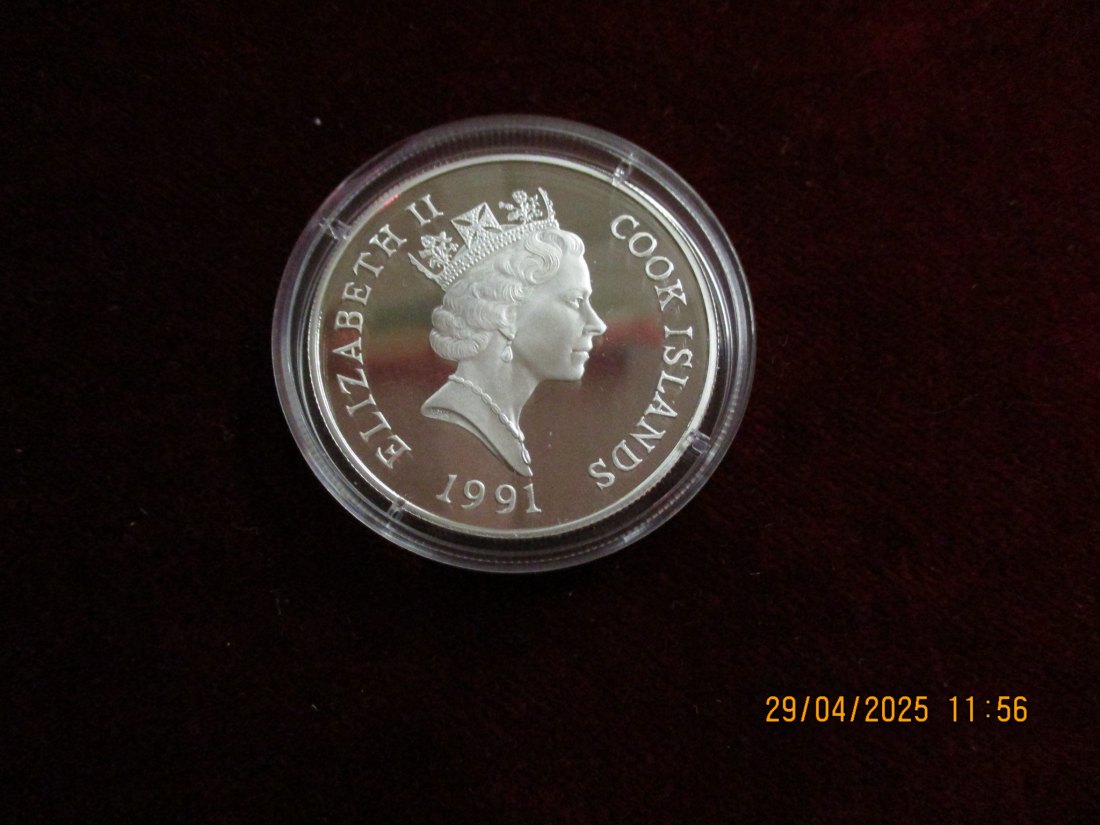 Münze 50 Dollars Cook Islands 1991 Wildlife ca. 18,5g fein /1101211   