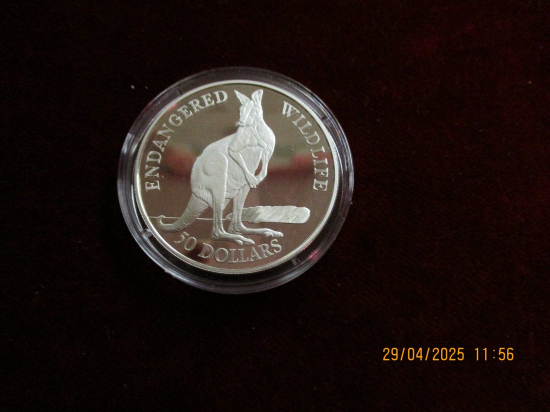  Münze 50 Dollars Cook Islands 1991 Wildlife ca. 18,5g fein /1101211   