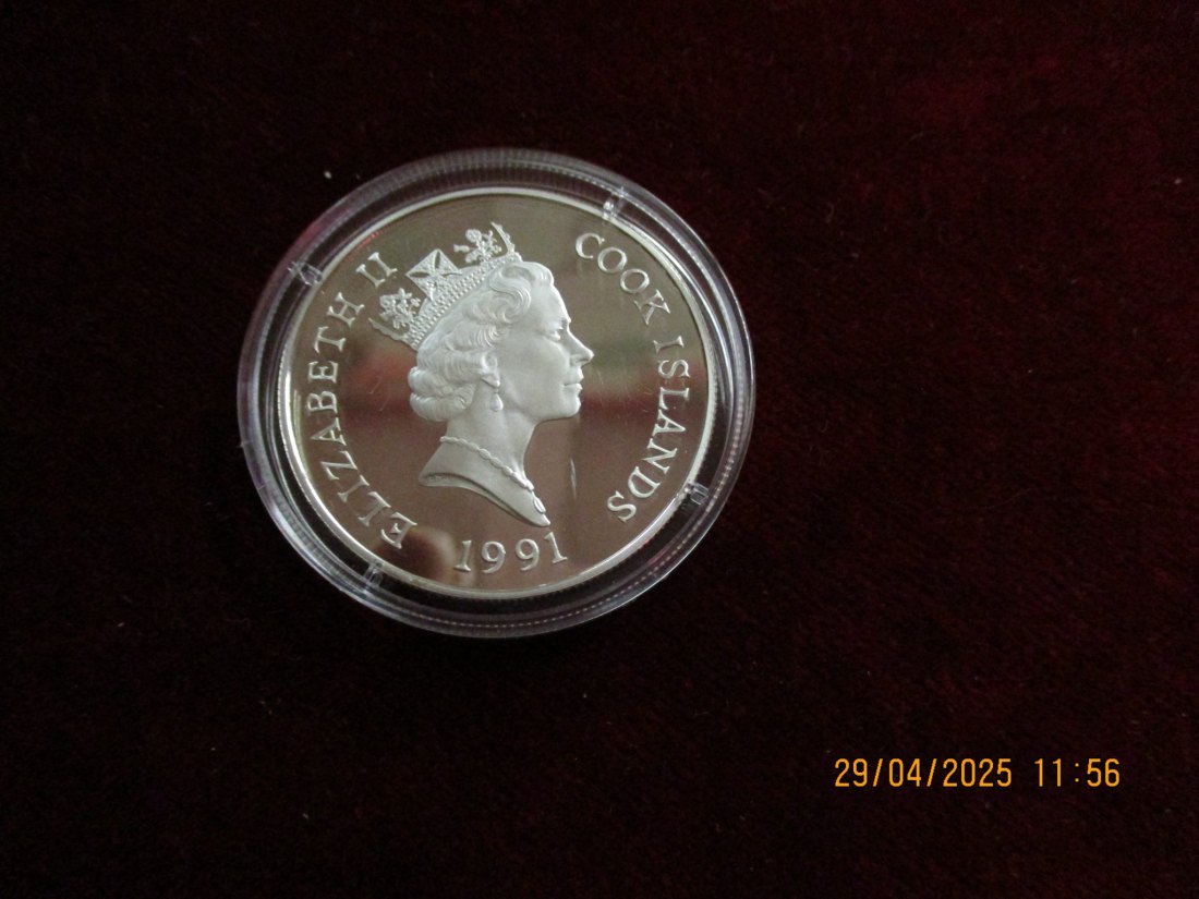  Münze 50 Dollars Cook Islands 1991 Wildlife ca. 18,5g fein /1101211   