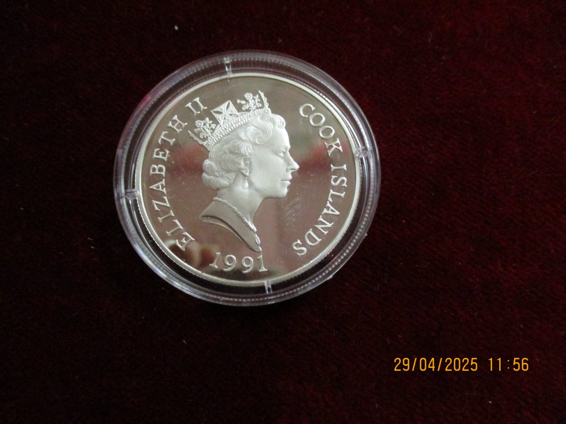  Münze 50 Dollars Cook Islands 1991 Wildlife ca. 18,5g fein /1101211   